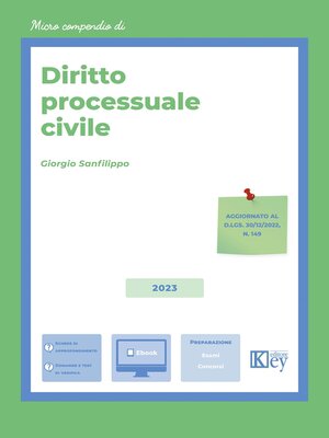 cover image of Diritto processuale civile 2023